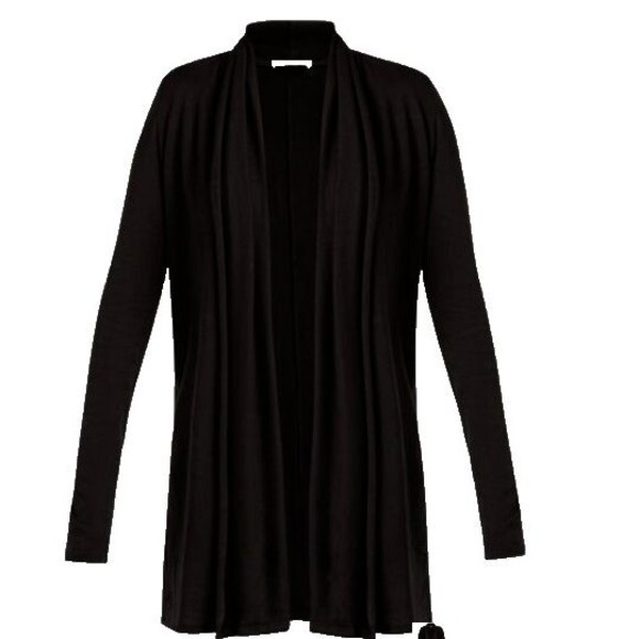 THE ROW Knightsbridge Open Front Light Weight Cardigan in Black Color Size S - Picture 1 of 8